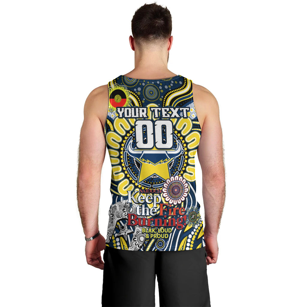Custom NAIDOC Week 2024 Cowboys Men Tank Top Mascot Rugby - Vibe Hoodie Shop
