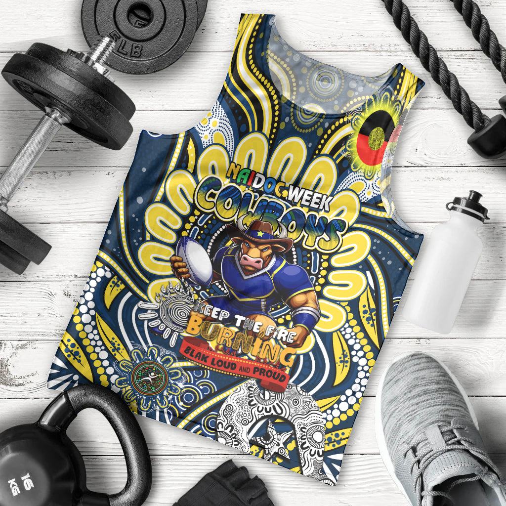 Custom NAIDOC Week 2024 Cowboys Men Tank Top Mascot Rugby - Vibe Hoodie Shop