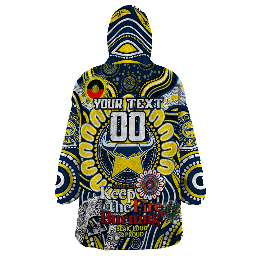 Custom NAIDOC Week 2024 Cowboys Wearable Blanket Hoodie Mascot Rugby - Vibe Hoodie Shop