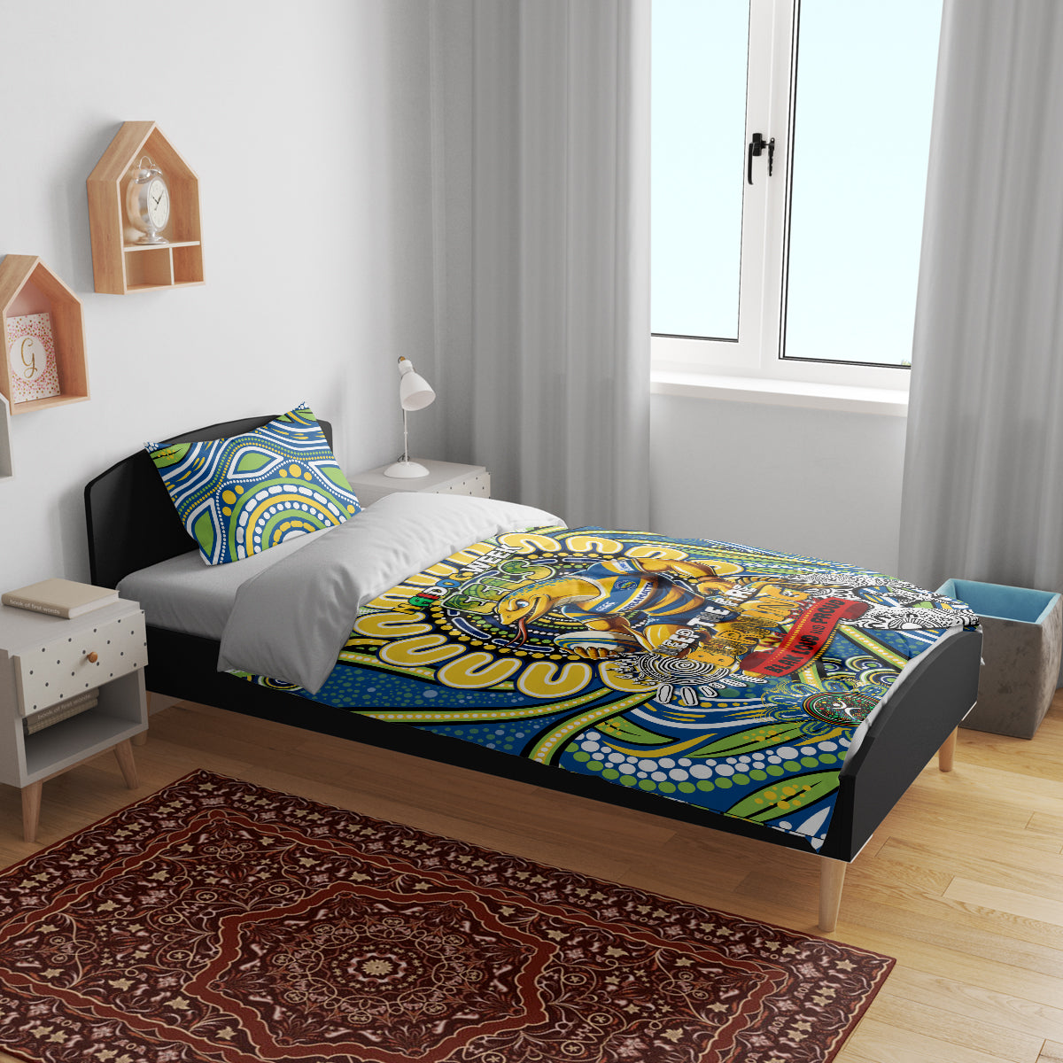 NAIDOC Week 2024 Eels Bedding Set Mascot Rugby - Vibe Hoodie Shop