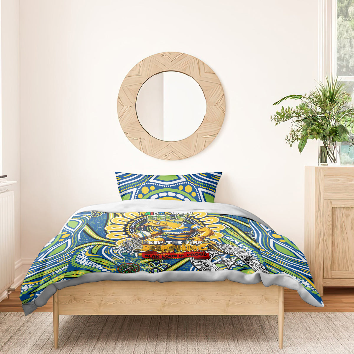 NAIDOC Week 2024 Eels Bedding Set Mascot Rugby - Vibe Hoodie Shop