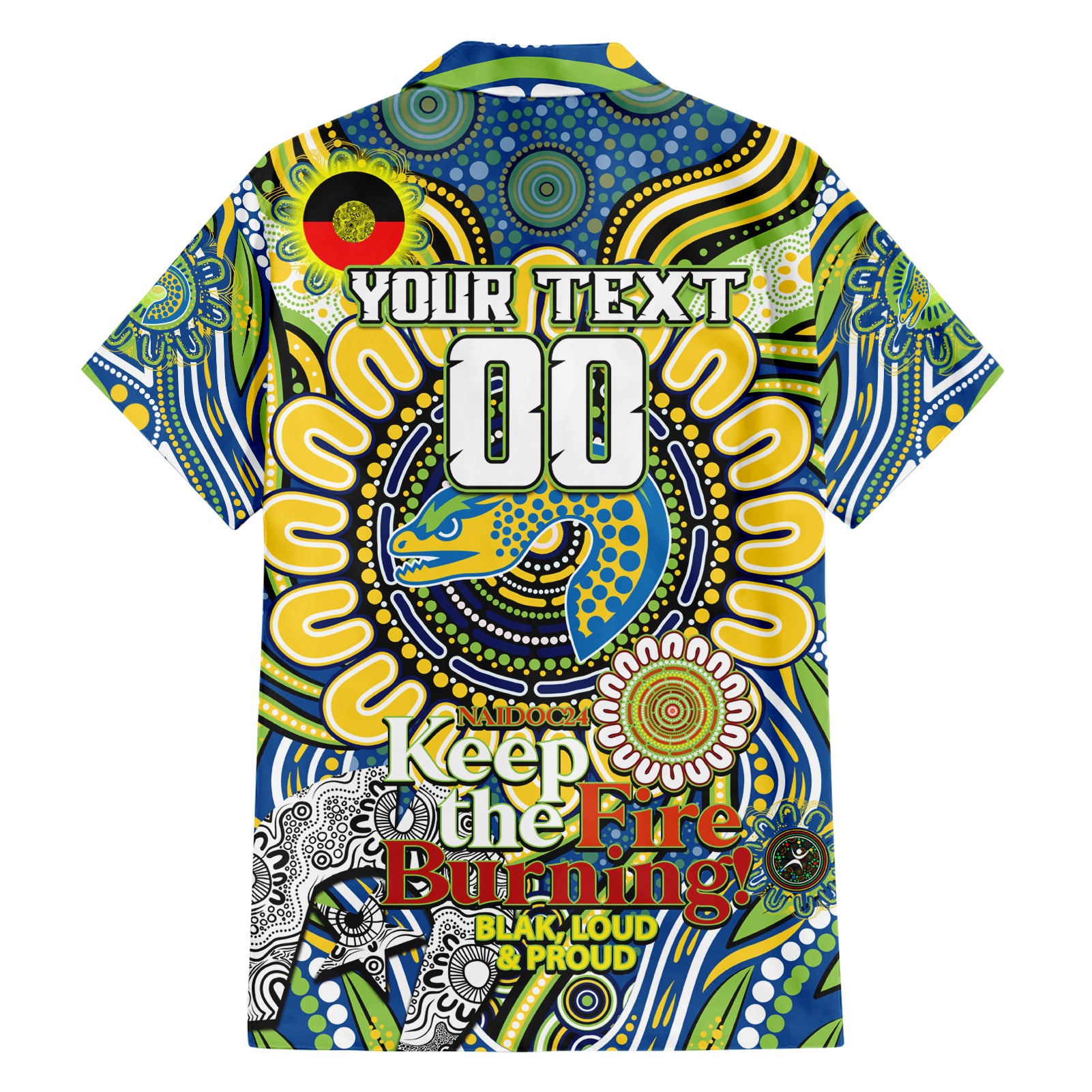 Custom NAIDOC Week 2024 Eels Hawaiian Shirt Mascot Rugby - Vibe Hoodie Shop