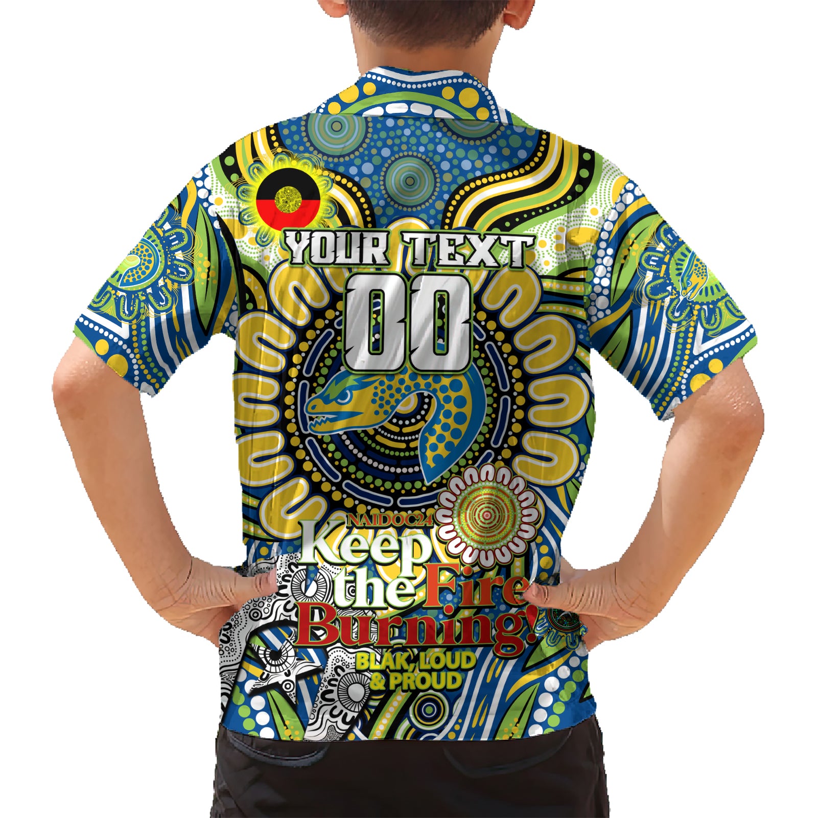 Custom NAIDOC Week 2024 Eels Hawaiian Shirt Mascot Rugby - Vibe Hoodie Shop