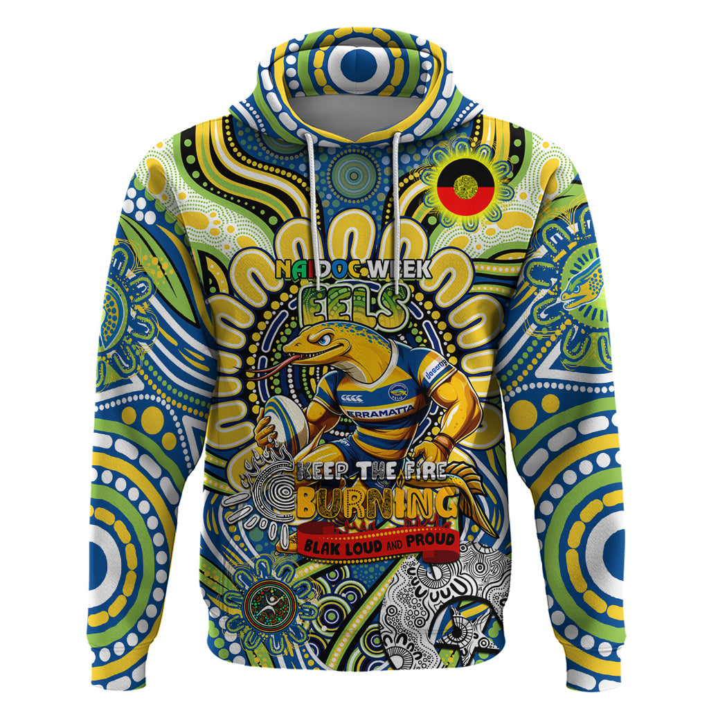 Custom NAIDOC Week 2024 Eels Hoodie Mascot Rugby - Vibe Hoodie Shop