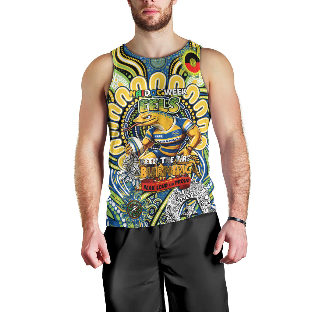 Custom NAIDOC Week 2024 Eels Men Tank Top Mascot Rugby - Vibe Hoodie Shop