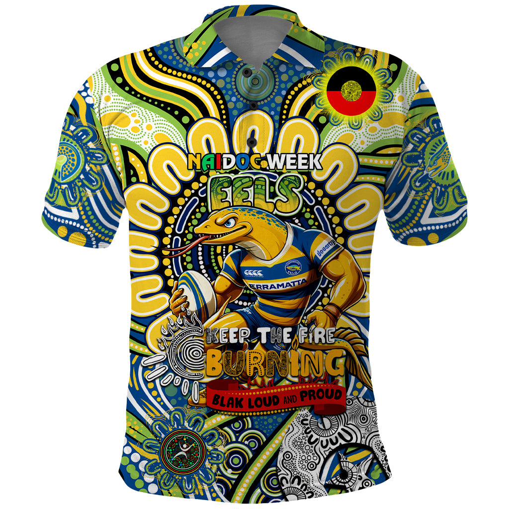 Custom NAIDOC Week 2024 Eels Polo Shirt Mascot Rugby - Vibe Hoodie Shop