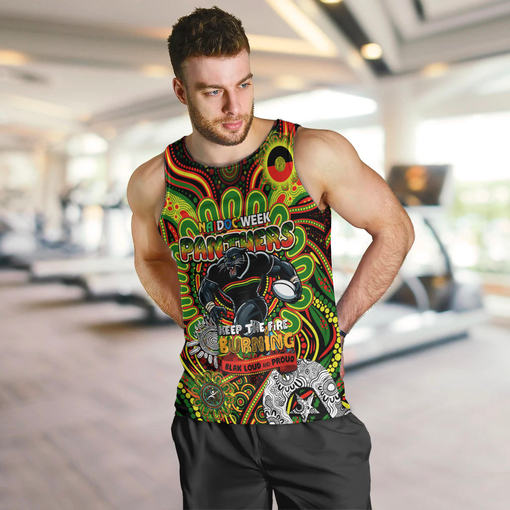Custom NAIDOC Week 2024 Panthers Men Tank Top Mascot Rugby - Vibe Hoodie Shop