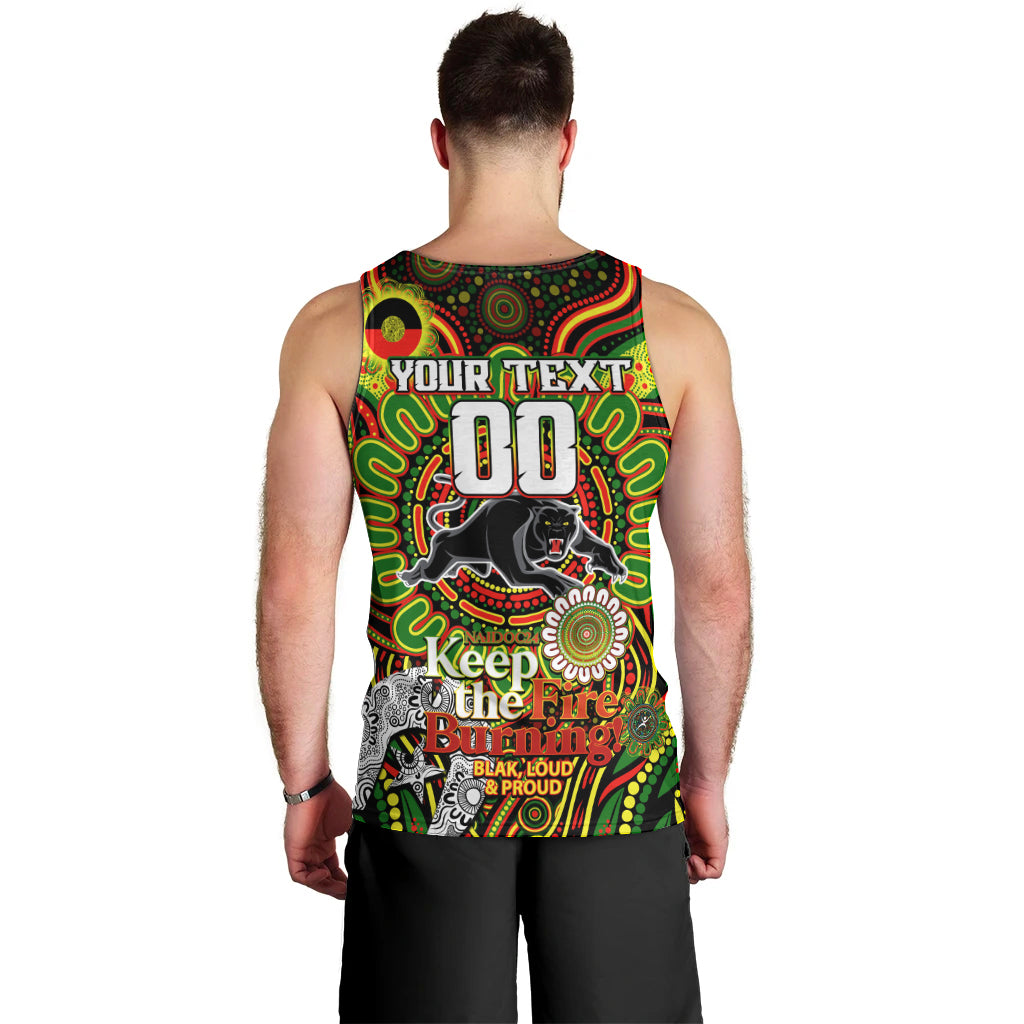 Custom NAIDOC Week 2024 Panthers Men Tank Top Mascot Rugby - Vibe Hoodie Shop