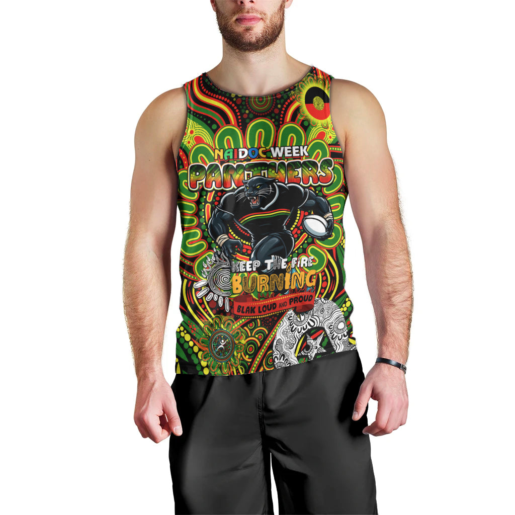 Custom NAIDOC Week 2024 Panthers Men Tank Top Mascot Rugby - Vibe Hoodie Shop