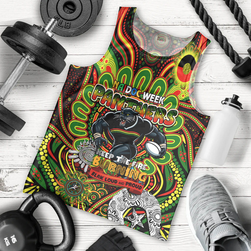 Custom NAIDOC Week 2024 Panthers Men Tank Top Mascot Rugby - Vibe Hoodie Shop