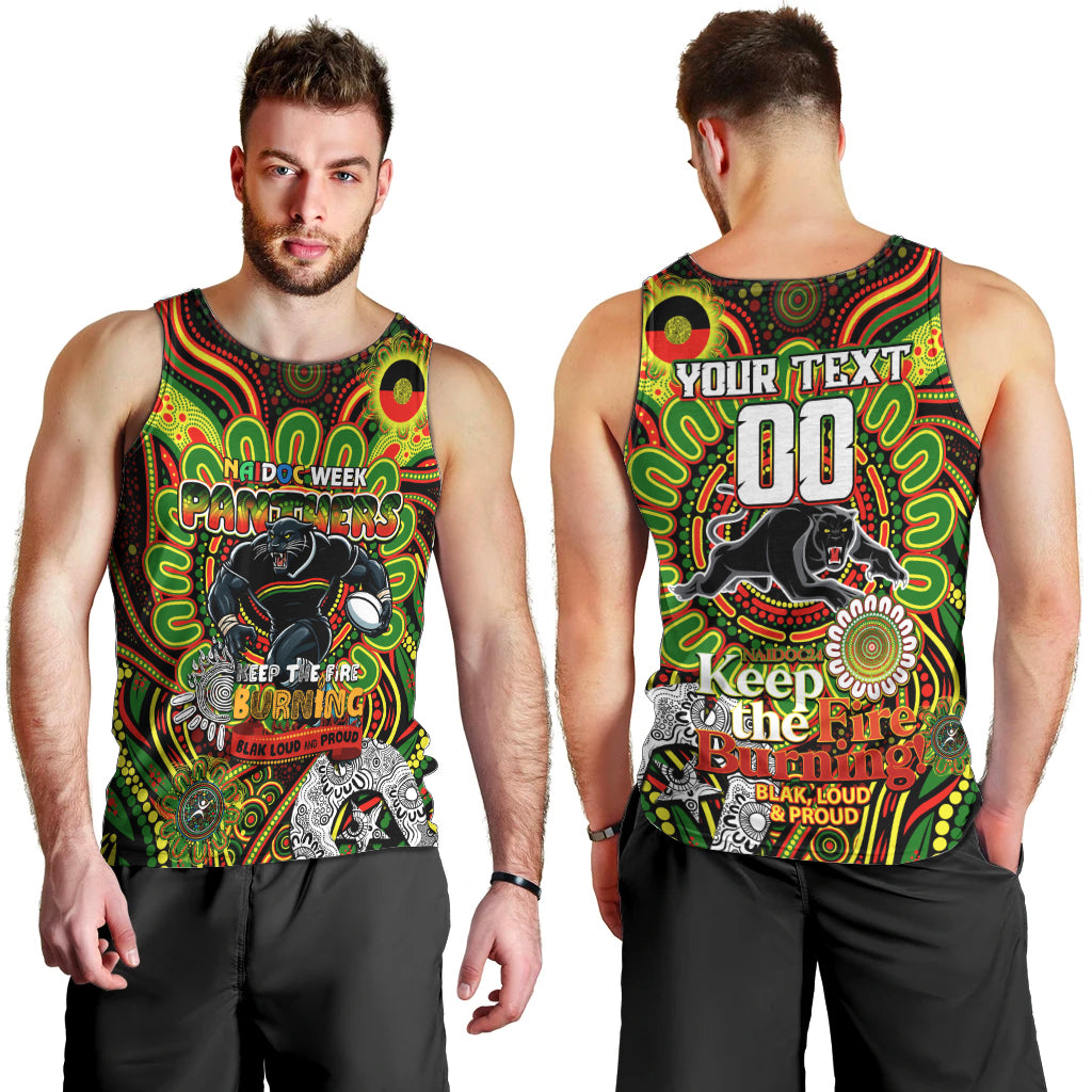 Custom NAIDOC Week 2024 Panthers Men Tank Top Mascot Rugby - Vibe Hoodie Shop