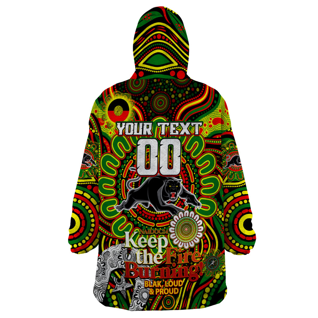 Custom NAIDOC Week 2024 Panthers Wearable Blanket Hoodie Mascot Rugby - Vibe Hoodie Shop