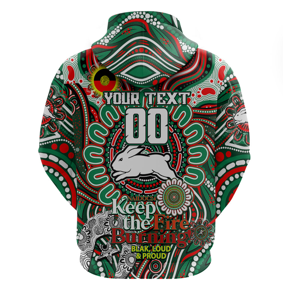 Custom NAIDOC Week 2024 Rabbitohs Hoodie Mascot Rugby - Vibe Hoodie Shop