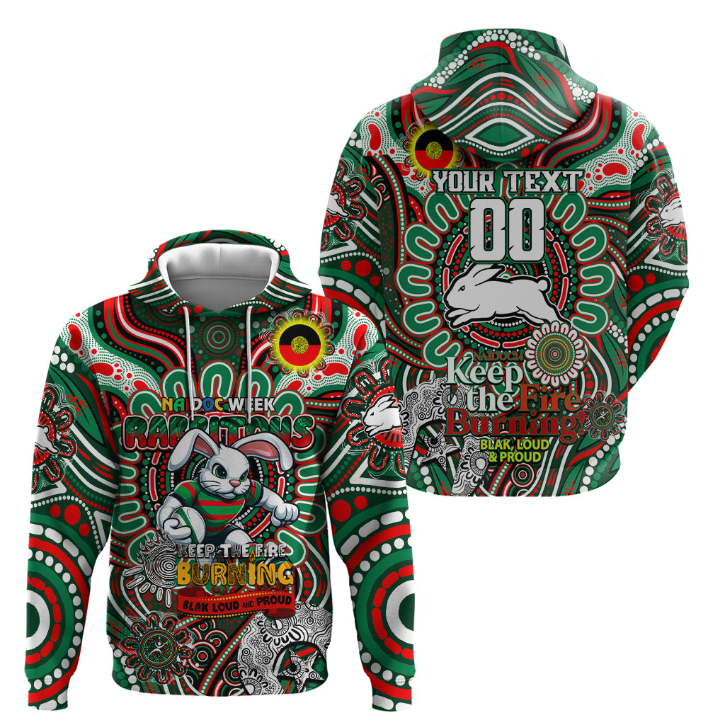 Custom NAIDOC Week 2024 Rabbitohs Hoodie Mascot Rugby - Vibe Hoodie Shop