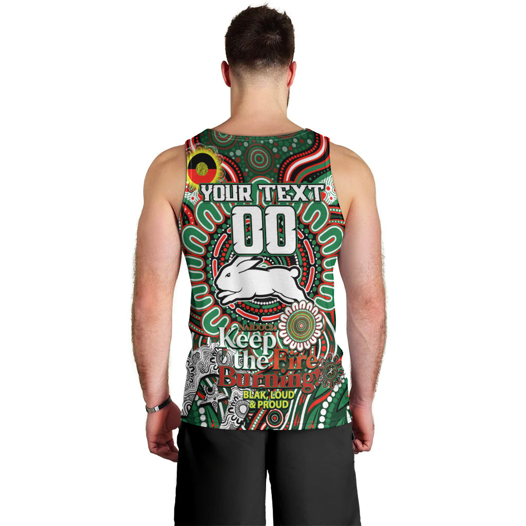 Custom NAIDOC Week 2024 Rabbitohs Men Tank Top Mascot Rugby - Vibe Hoodie Shop