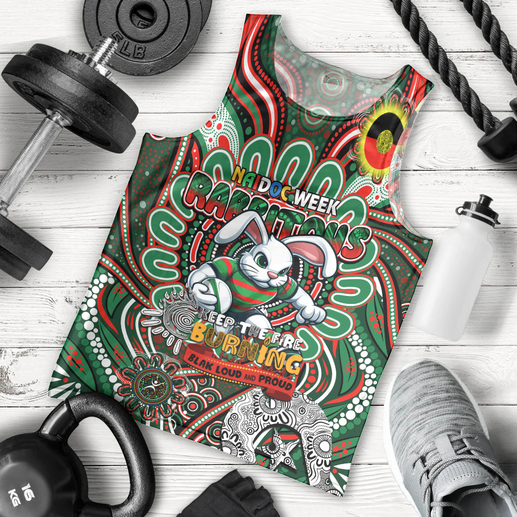 Custom NAIDOC Week 2024 Rabbitohs Men Tank Top Mascot Rugby - Vibe Hoodie Shop