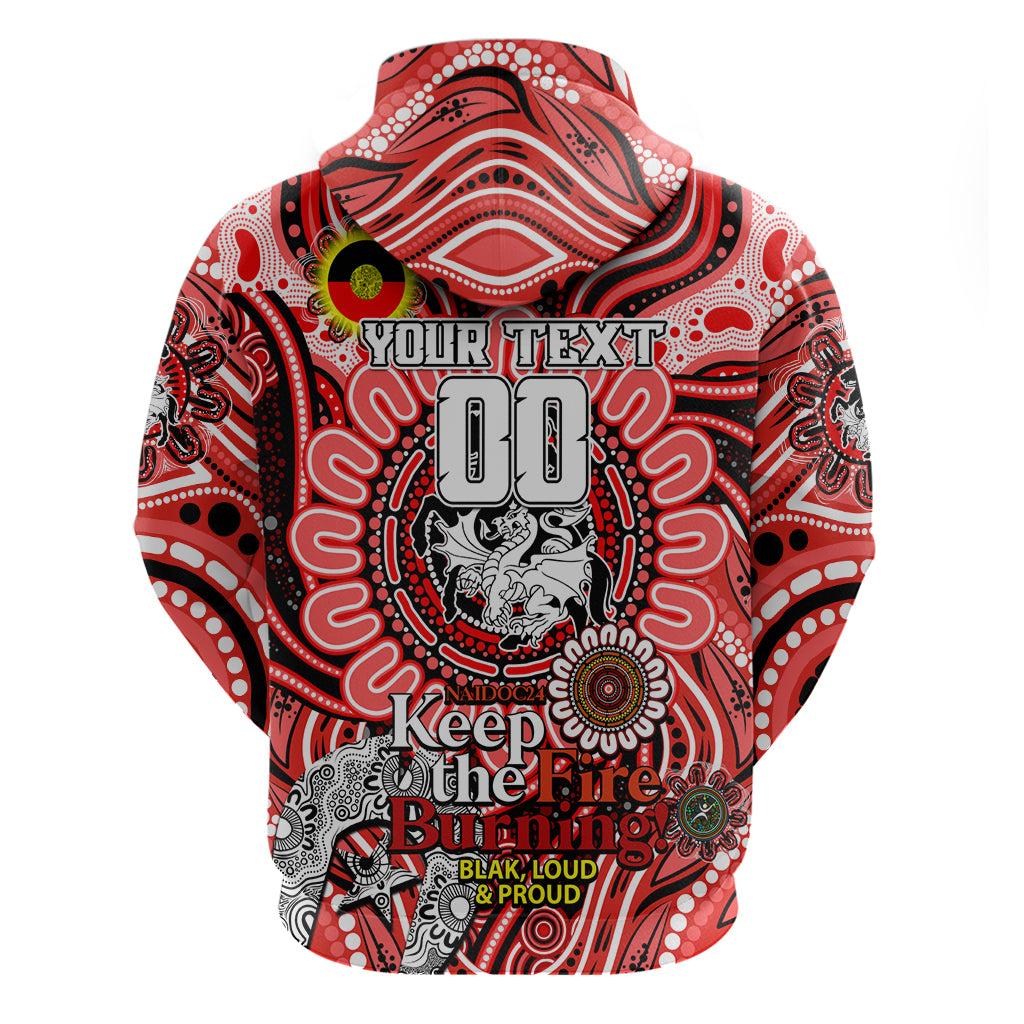 Custom NAIDOC Week 2024 Dragons Hoodie Mascot Rugby - Vibe Hoodie Shop