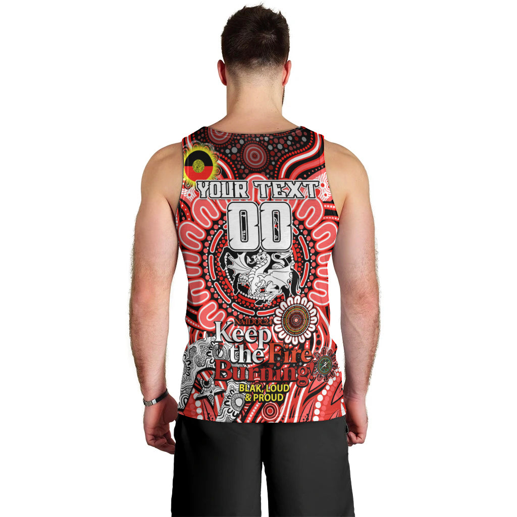 Custom NAIDOC Week 2024 Dragons Men Tank Top Mascot Rugby - Vibe Hoodie Shop