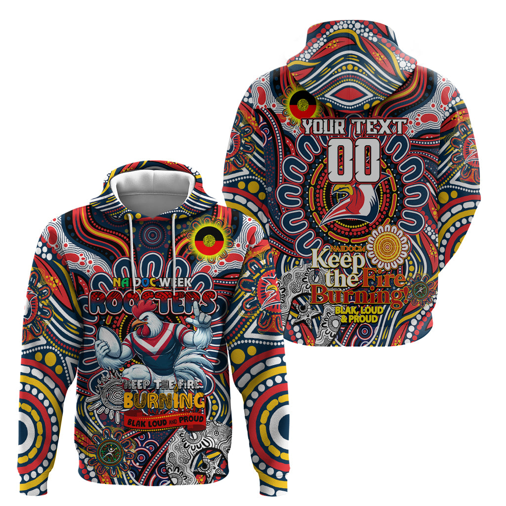 Custom NAIDOC Week 2024 Roosters Hoodie Mascot Rugby - Vibe Hoodie Shop