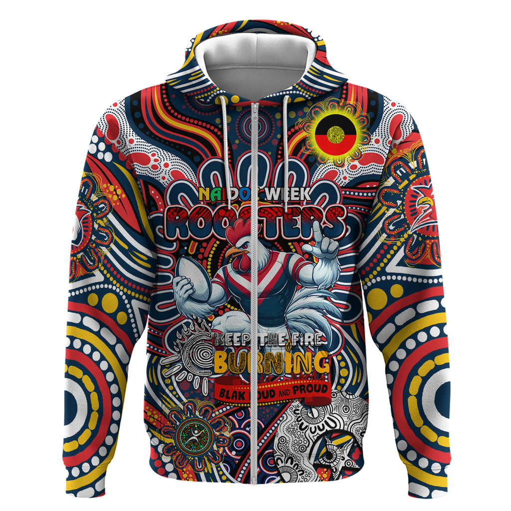 Custom NAIDOC Week 2024 Roosters Hoodie Mascot Rugby - Vibe Hoodie Shop