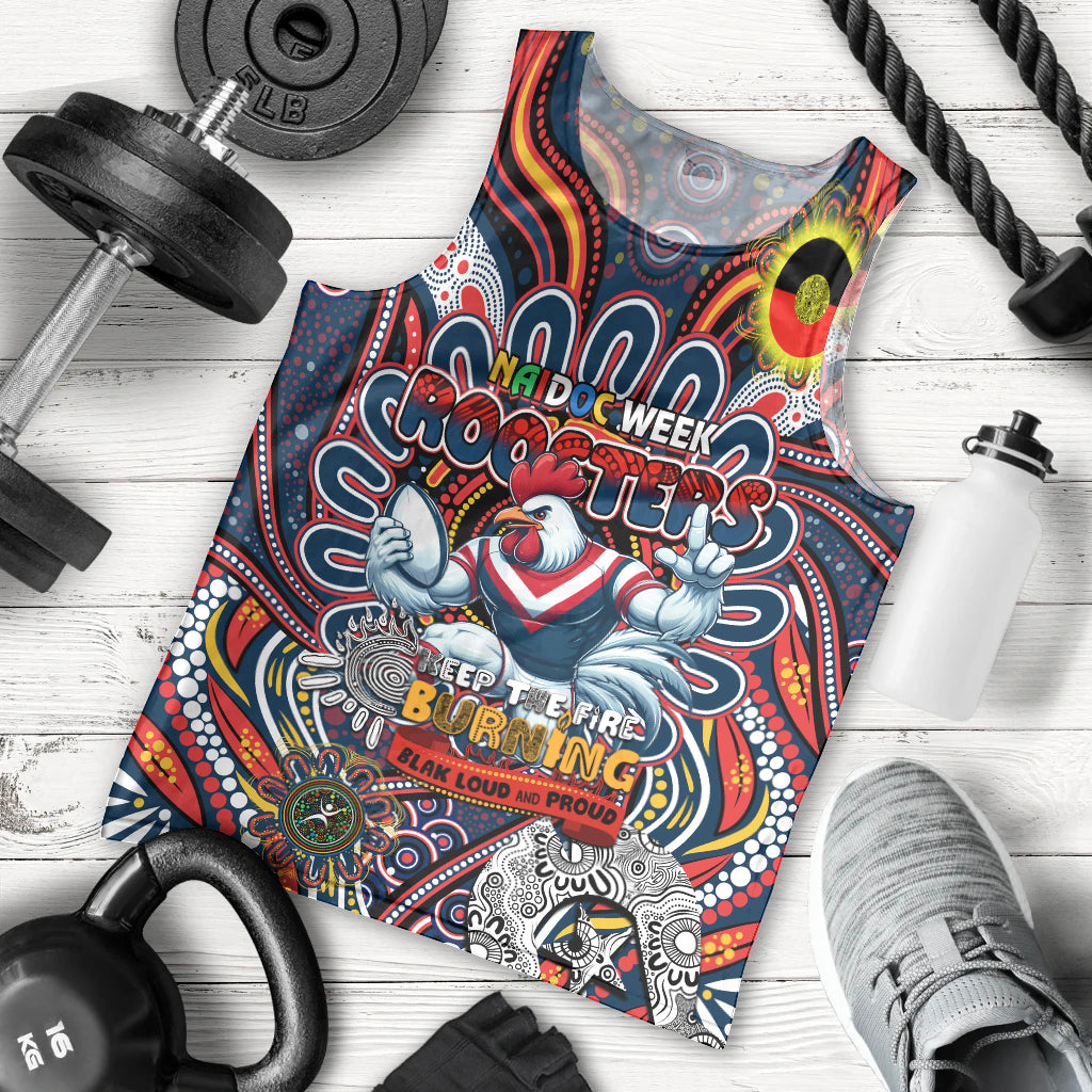 Custom NAIDOC Week 2024 Roosters Men Tank Top Mascot Rugby - Vibe Hoodie Shop