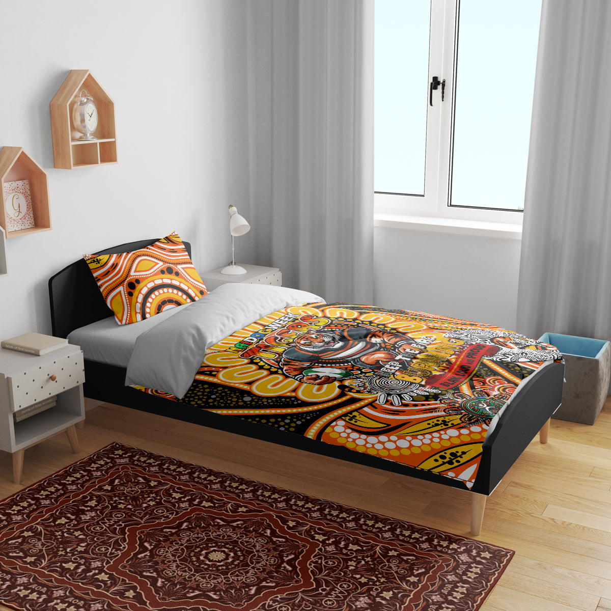 NAIDOC Week 2024 Tigers Bedding Set Mascot Rugby - Vibe Hoodie Shop