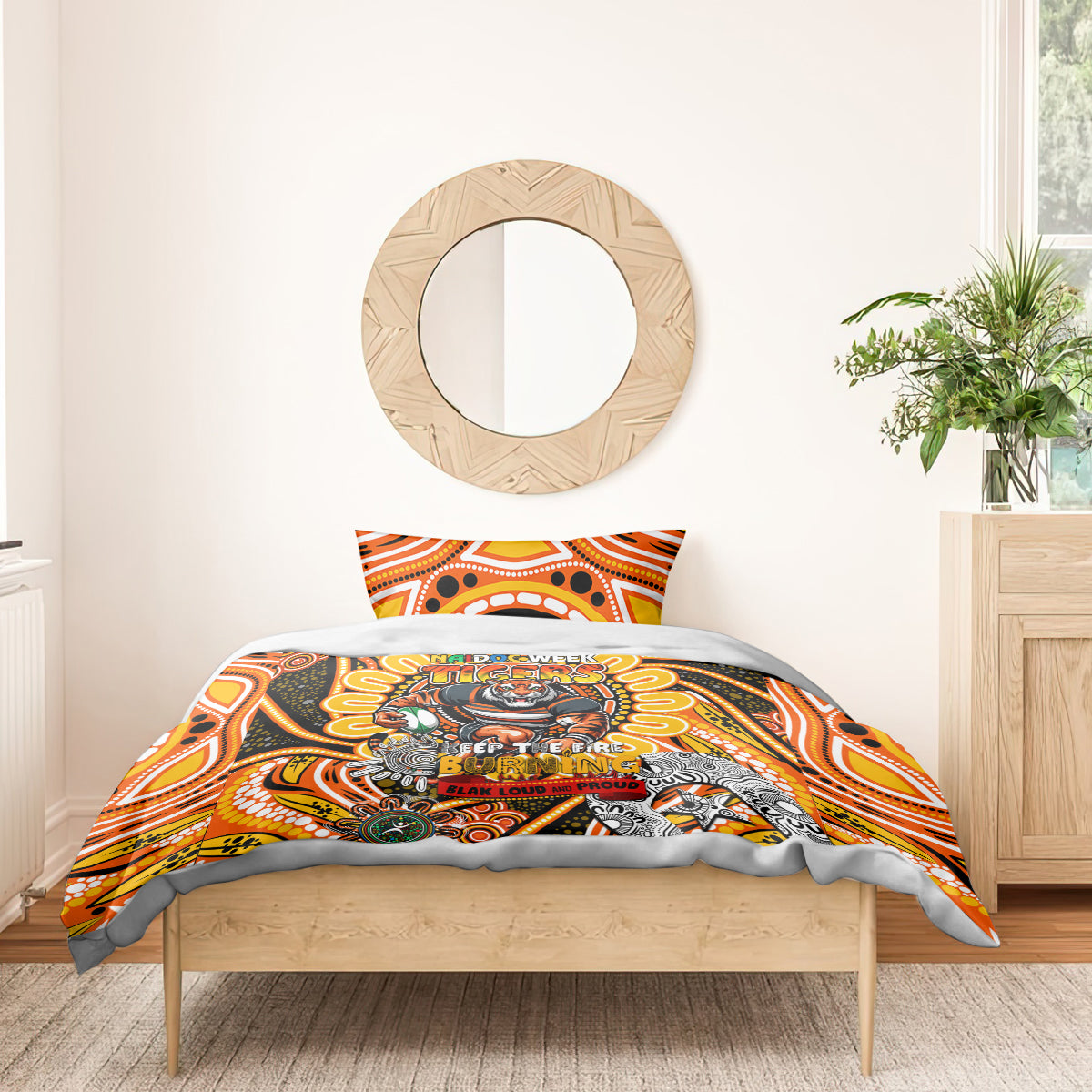 NAIDOC Week 2024 Tigers Bedding Set Mascot Rugby - Vibe Hoodie Shop