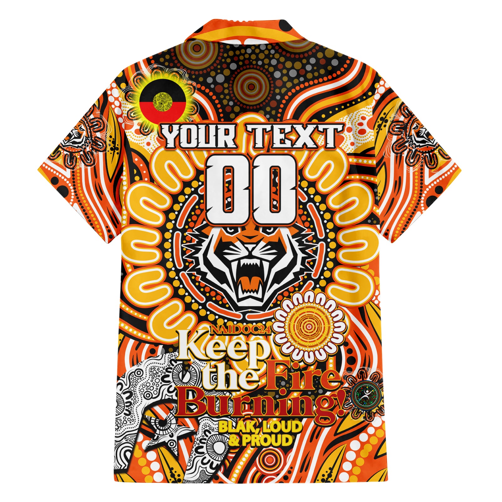 Custom NAIDOC Week 2024 Tigers Hawaiian Shirt Mascot Rugby - Vibe Hoodie Shop