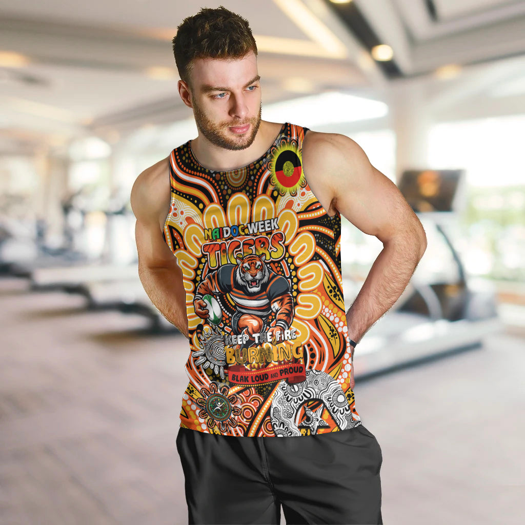 Custom NAIDOC Week 2024 Tigers Men Tank Top Mascot Rugby - Vibe Hoodie Shop