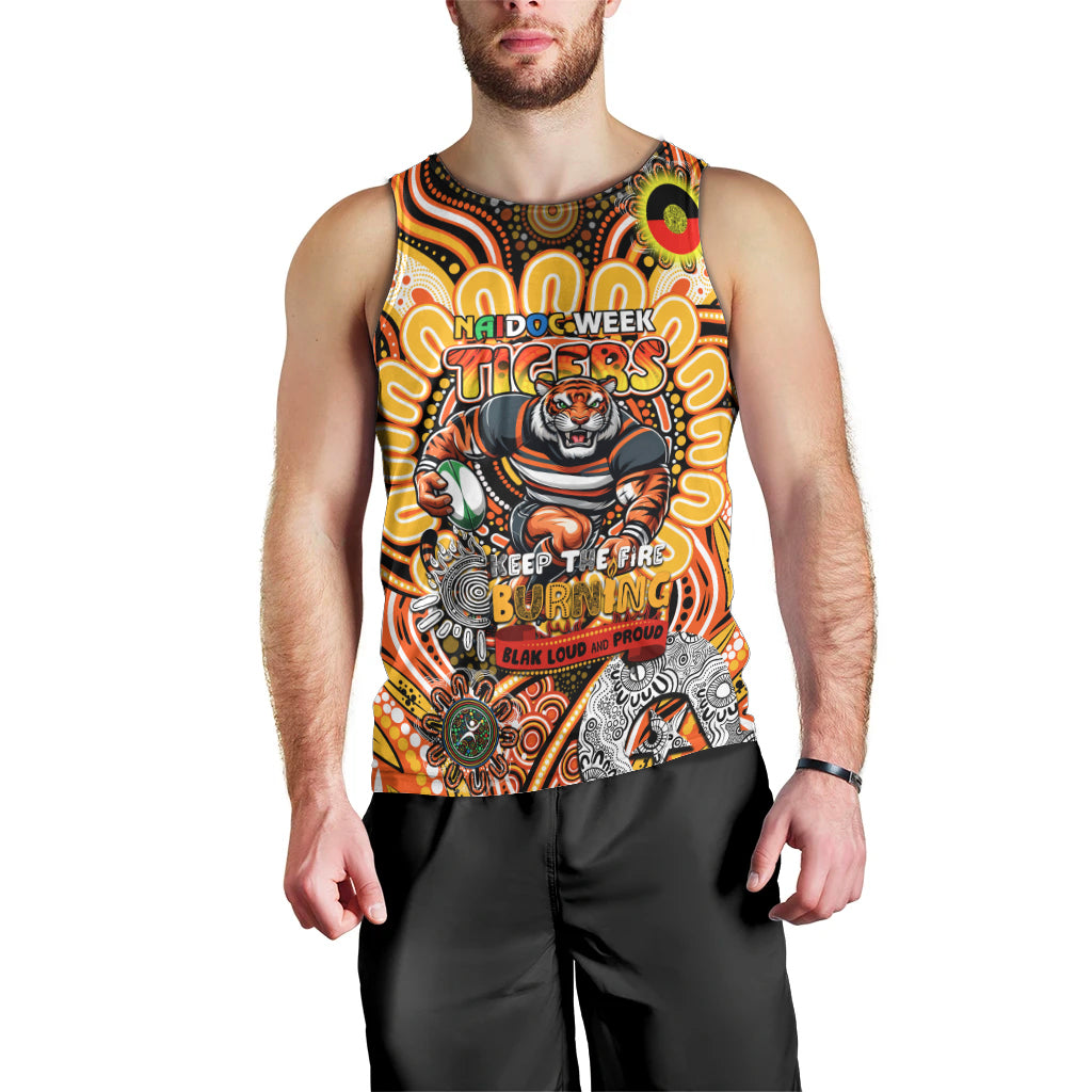 Custom NAIDOC Week 2024 Tigers Men Tank Top Mascot Rugby - Vibe Hoodie Shop