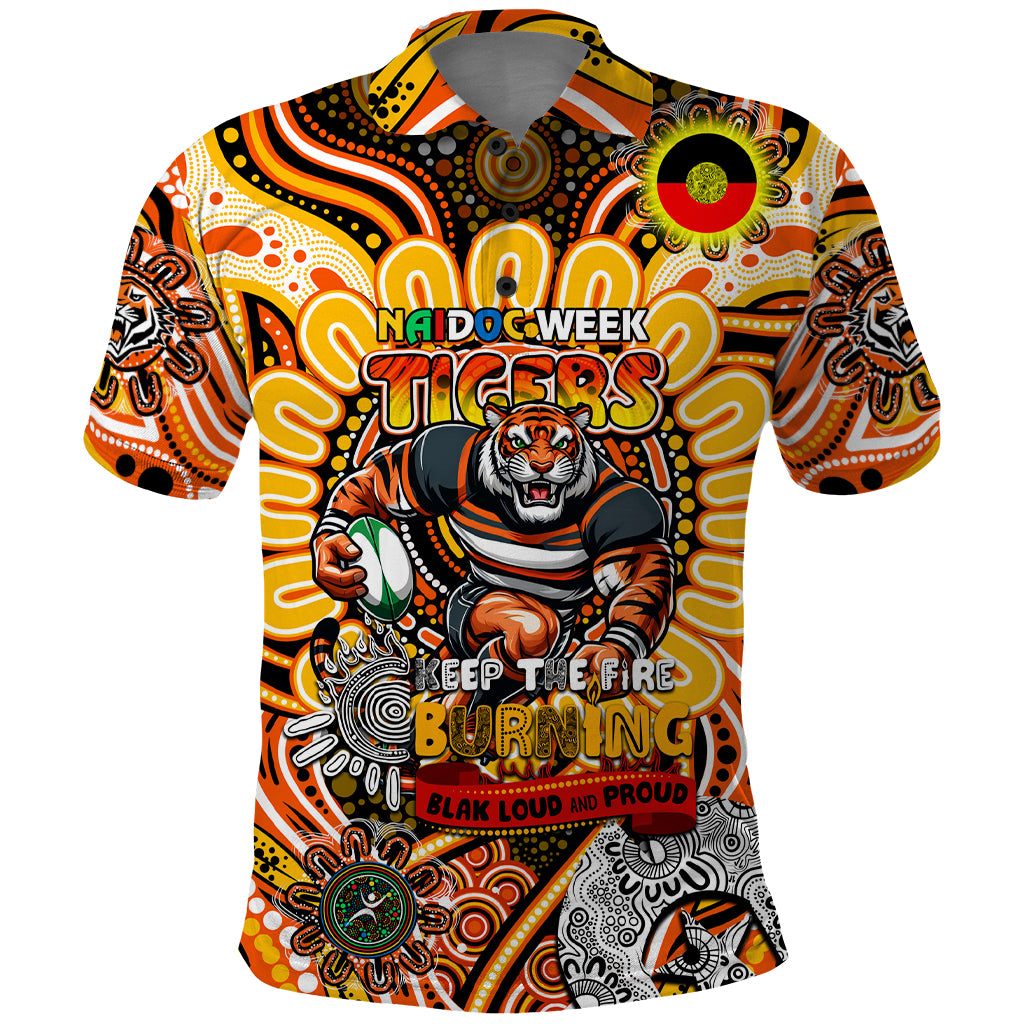 Custom NAIDOC Week 2024 Tigers Polo Shirt Mascot Rugby - Vibe Hoodie Shop
