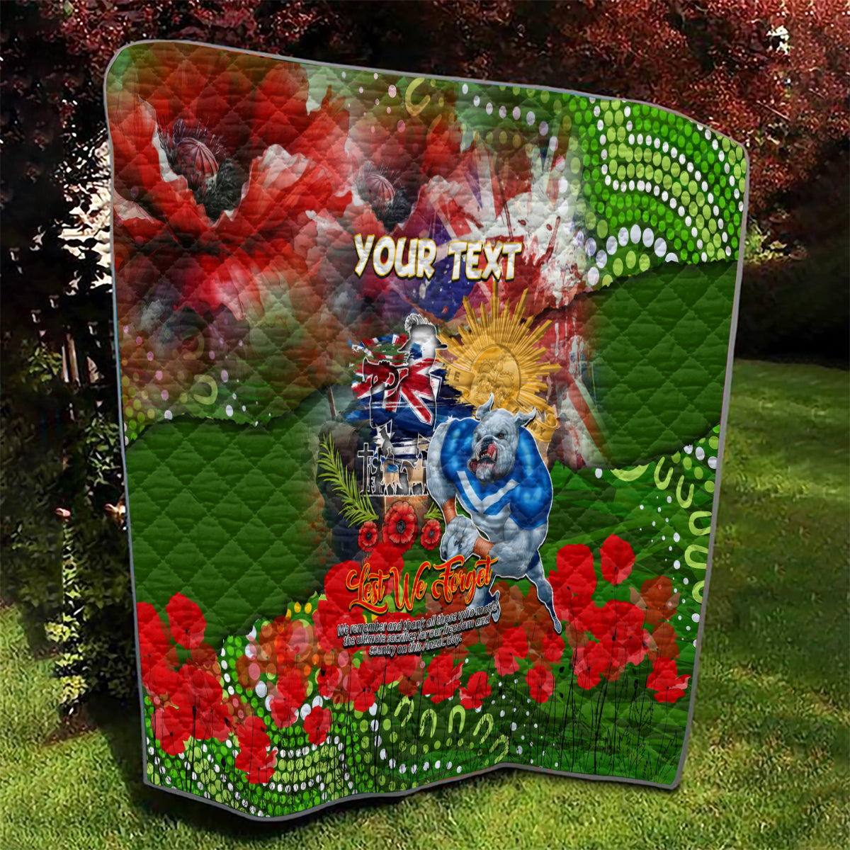 Personalised Australia Rugby Raiders ANZAC Quilt Canberra Scratch Style - Vibe Hoodie Shop