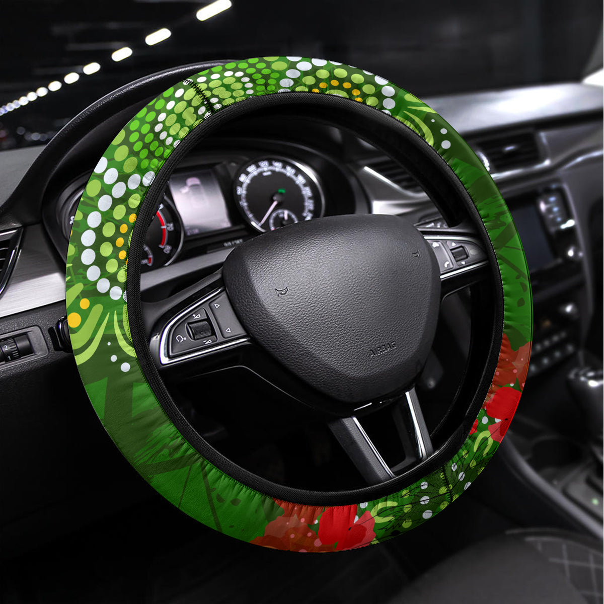 Personalised Australia Rugby Raiders ANZAC Steering Wheel Cover Canberra Scratch Style