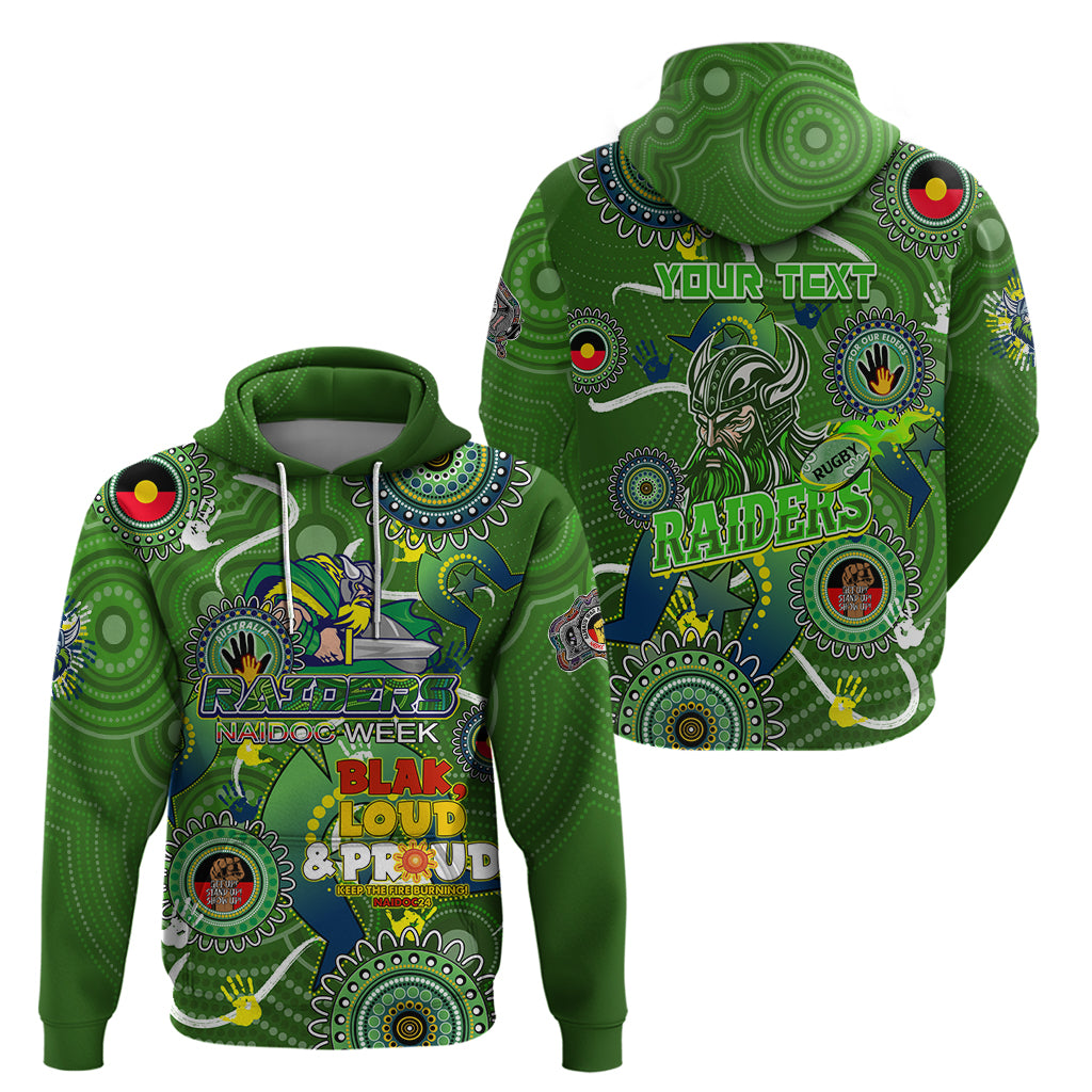 Personalised NAIDOC Week 2024 Raiders Hoodie Australia Fire Burning - Vibe Hoodie Shop