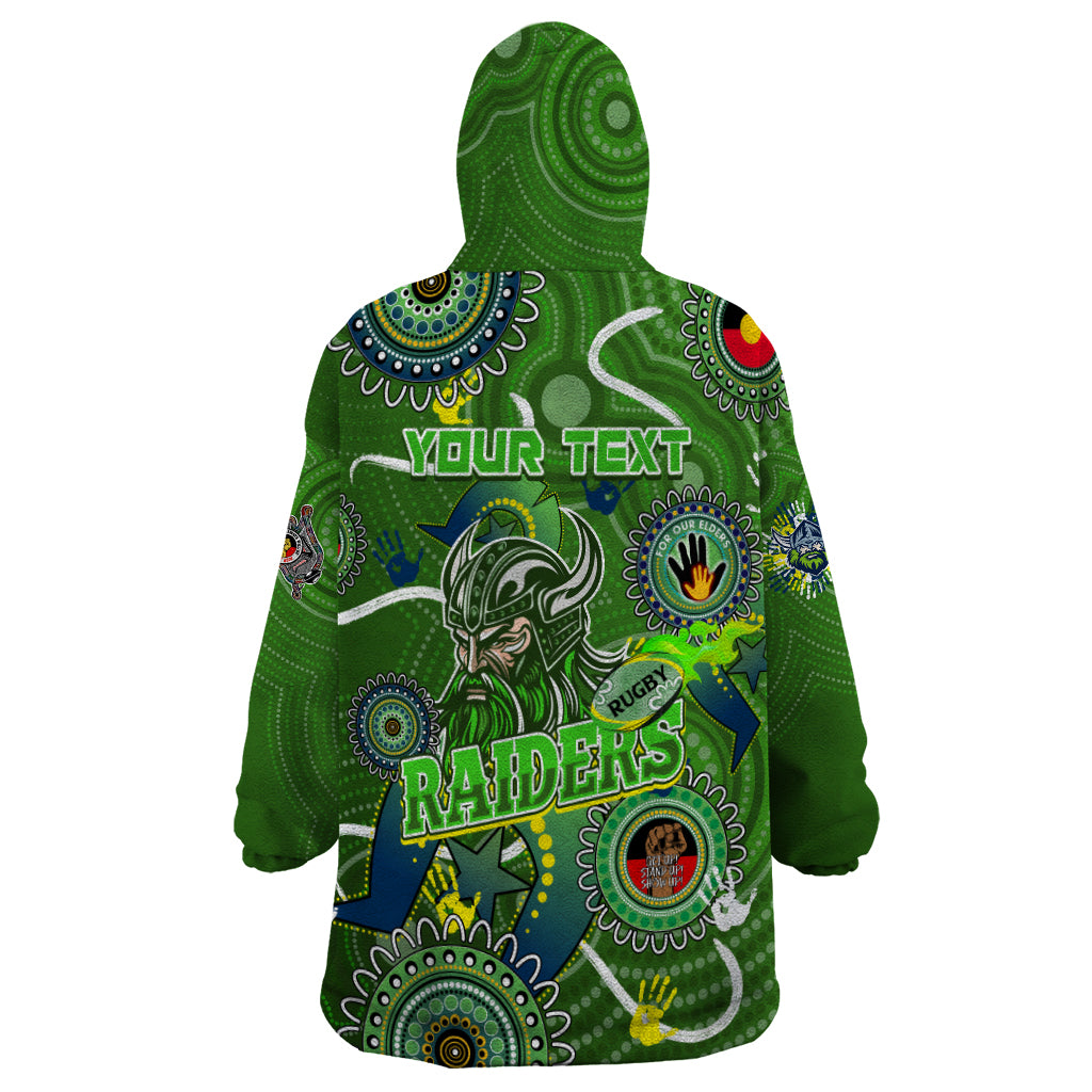 Personalised NAIDOC Week 2024 Raiders Wearable Blanket Hoodie Australia Fire Burning - Vibe Hoodie Shop