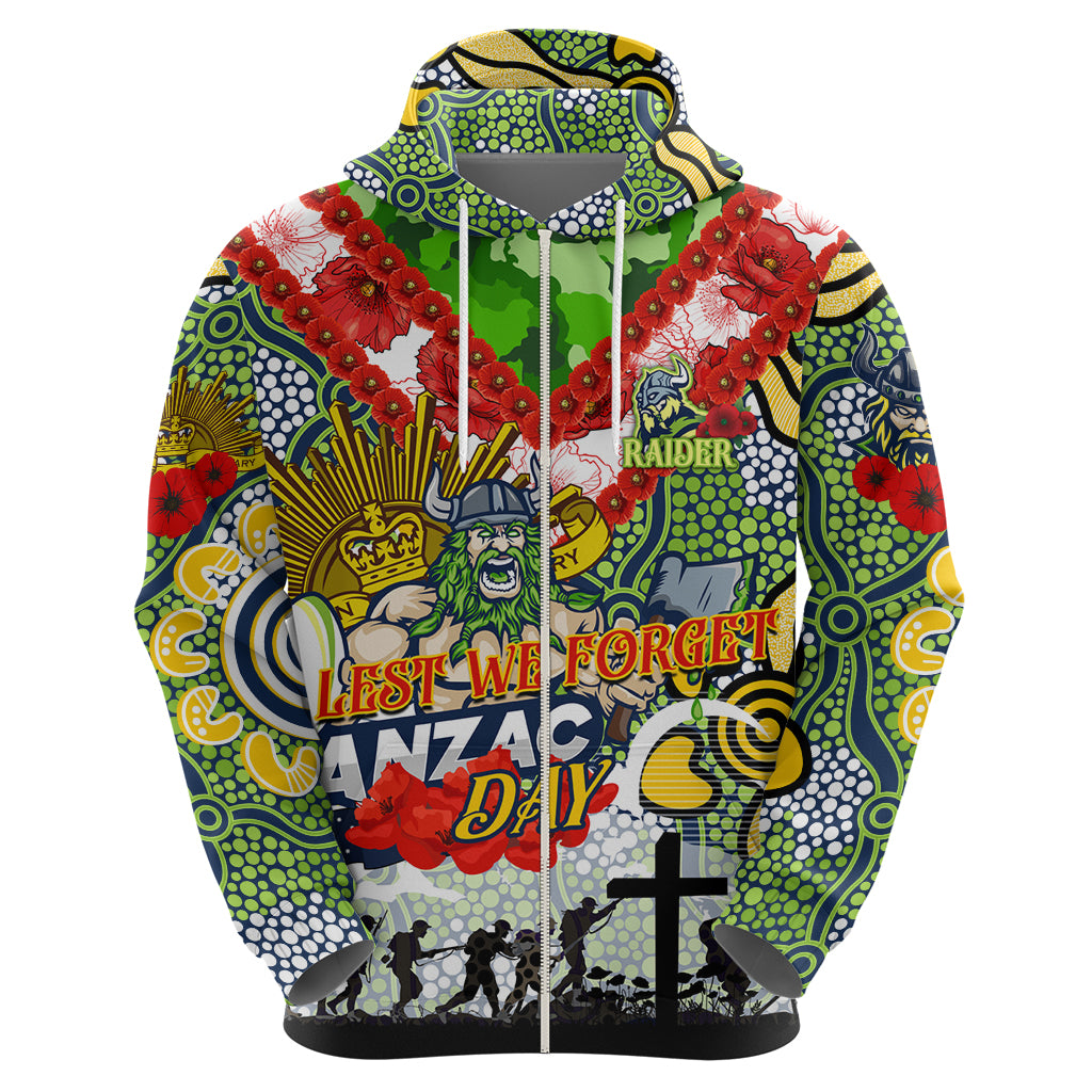 Personalised Raiders ANZAC Day Hoodie Aboriginal Rising Sun - Vibe Hoodie Shop