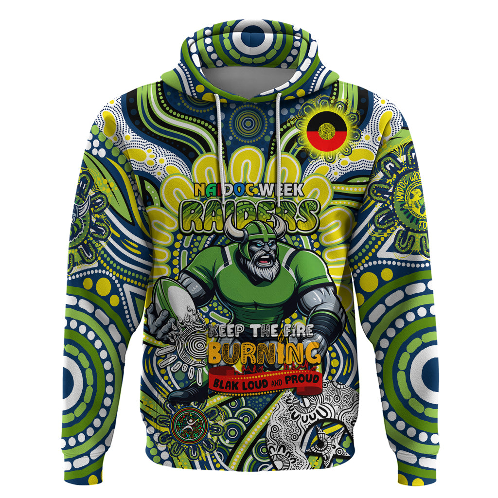 Custom NAIDOC Week 2024 Raiders Hoodie Mascot Rugby - Vibe Hoodie Shop
