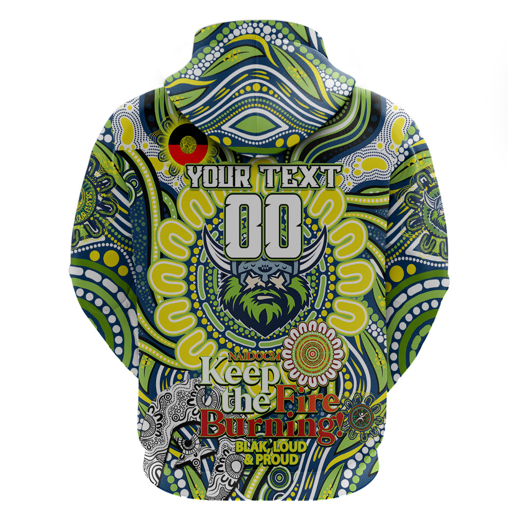 Custom NAIDOC Week 2024 Raiders Hoodie Mascot Rugby - Vibe Hoodie Shop