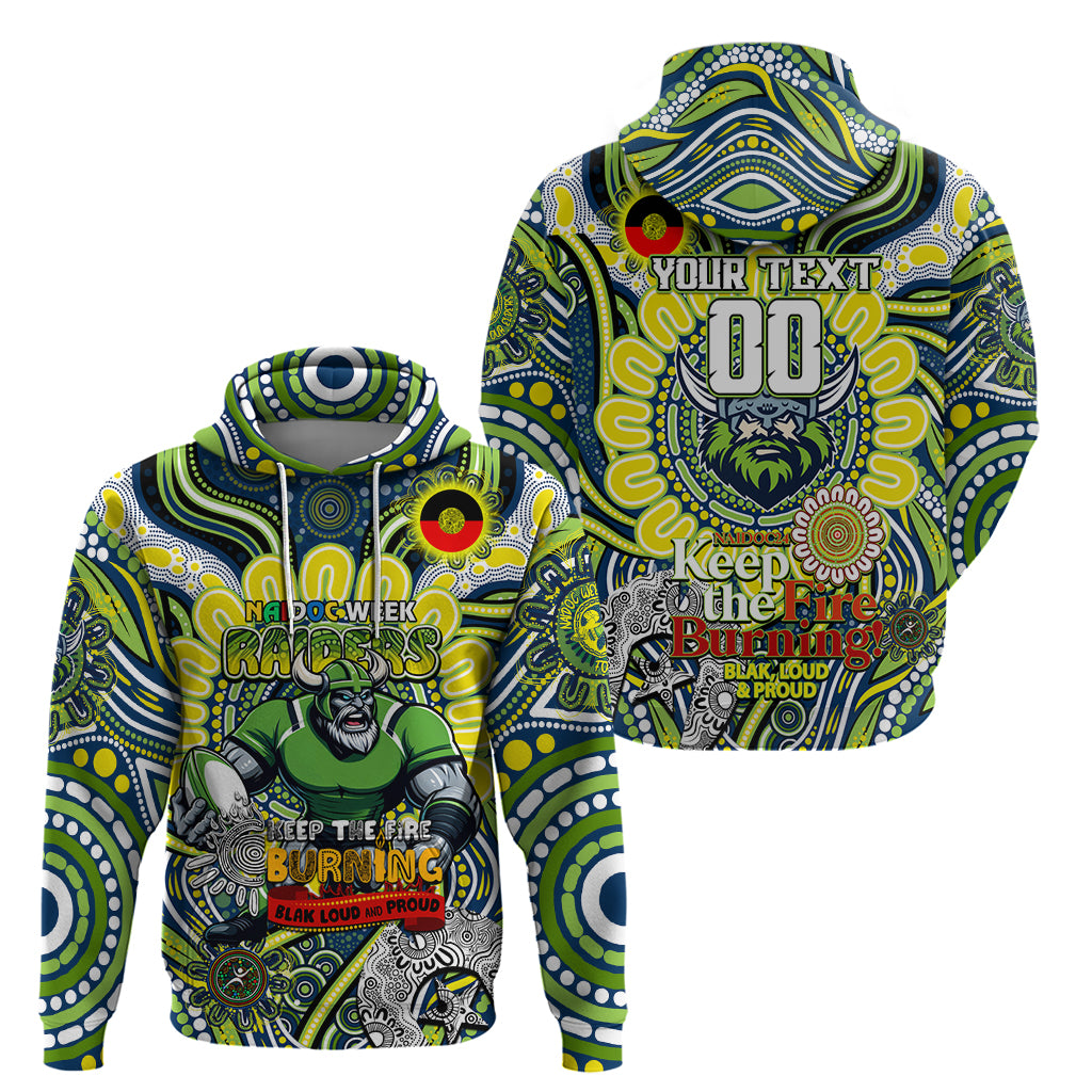 Custom NAIDOC Week 2024 Raiders Hoodie Mascot Rugby - Vibe Hoodie Shop