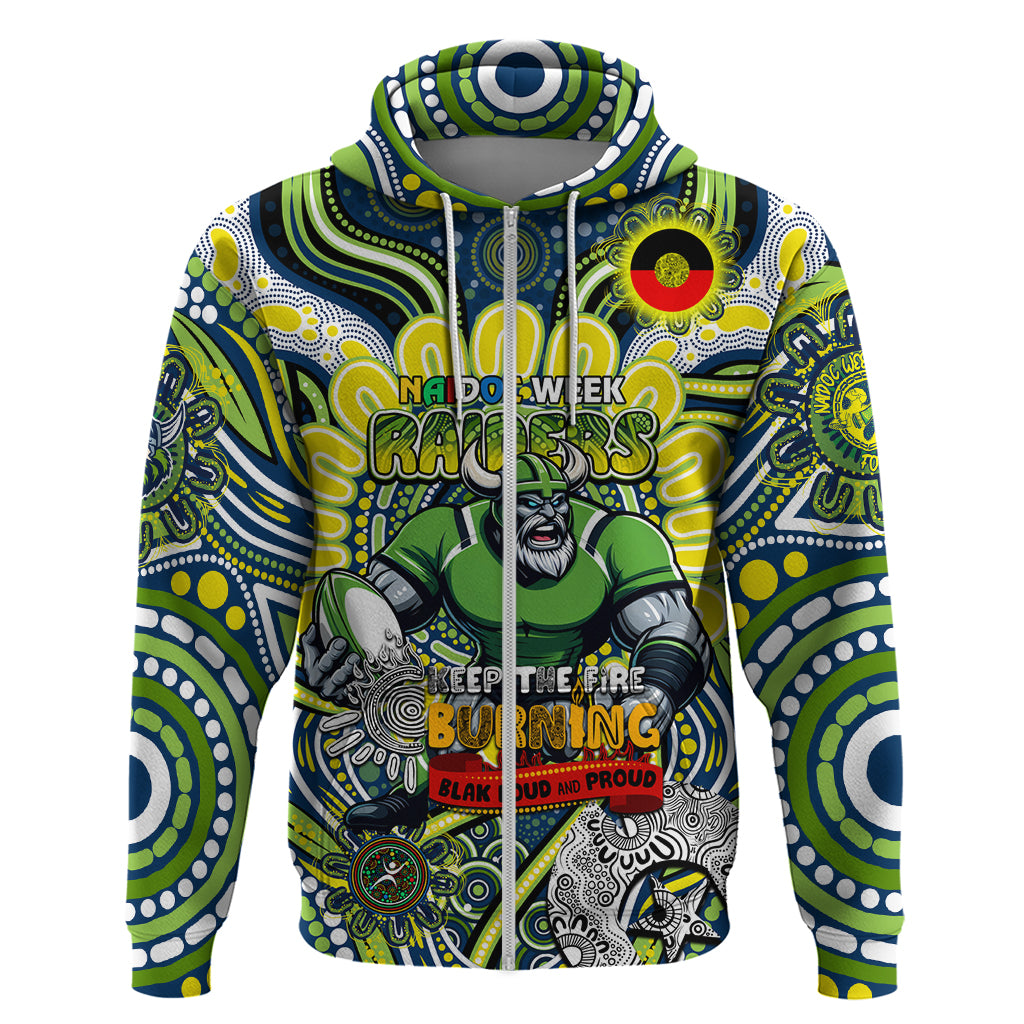 Custom NAIDOC Week 2024 Raiders Hoodie Mascot Rugby - Vibe Hoodie Shop