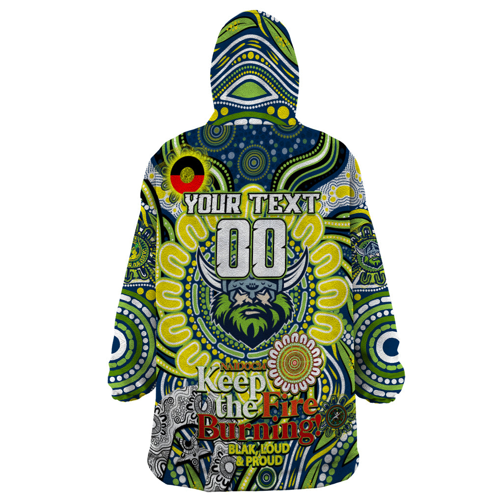 Custom NAIDOC Week 2024 Raiders Wearable Blanket Hoodie Mascot Rugby - Vibe Hoodie Shop