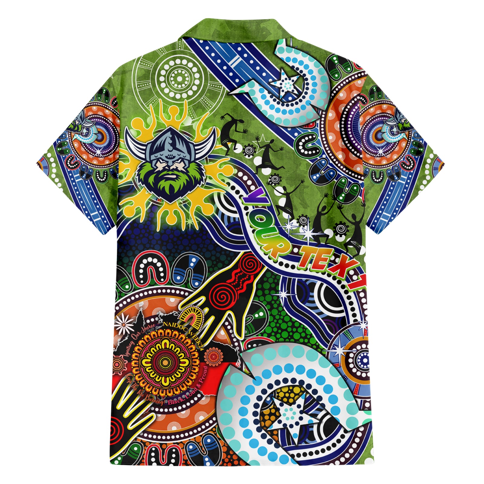 Personalised Raiders NAIDOC Week 2024 Hawaiian Shirt Australia Aboriginal Dot Painting - Vibe Hoodie Shop