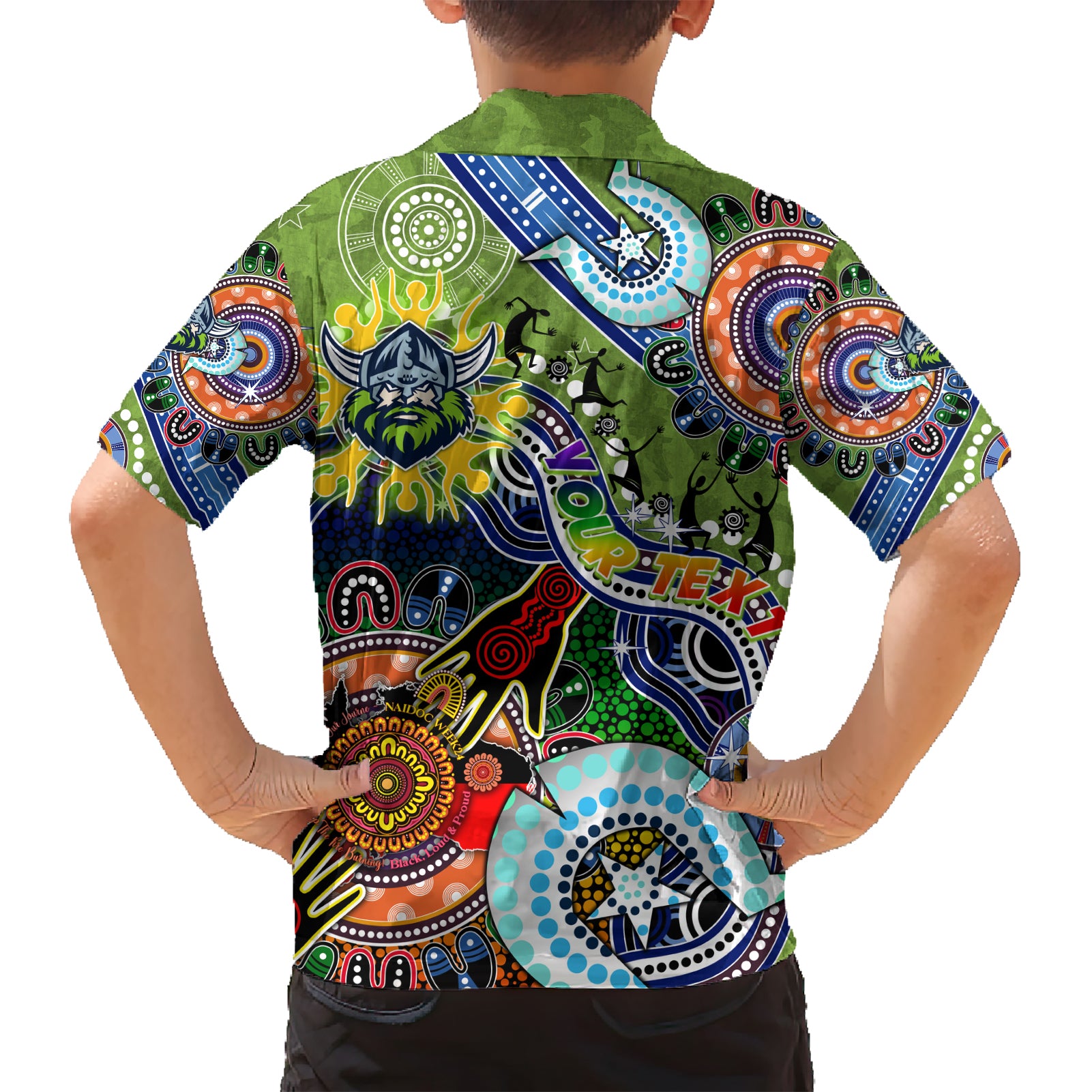 Personalised Raiders NAIDOC Week 2024 Hawaiian Shirt Australia Aboriginal Dot Painting - Vibe Hoodie Shop