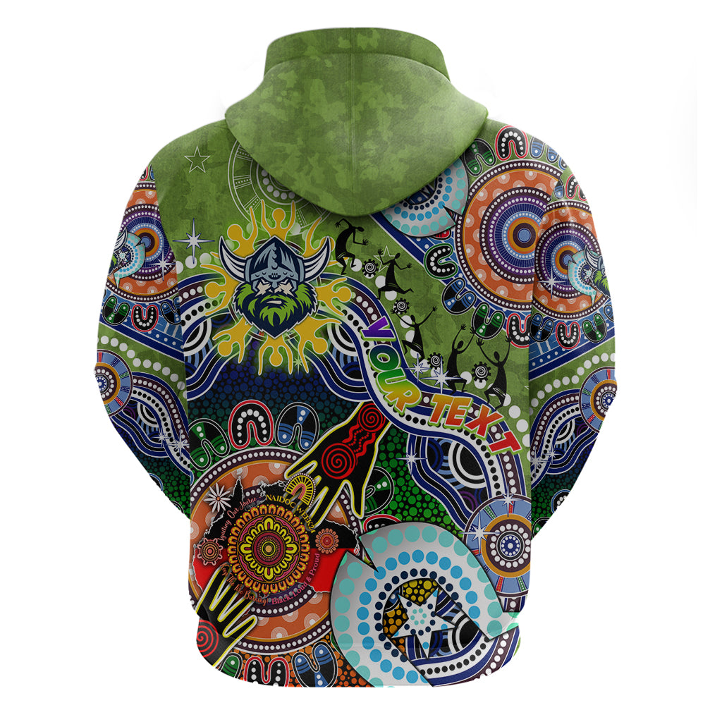 Personalised Raiders NAIDOC Week 2024 Hoodie Australia Aboriginal Dot Painting - Vibe Hoodie Shop