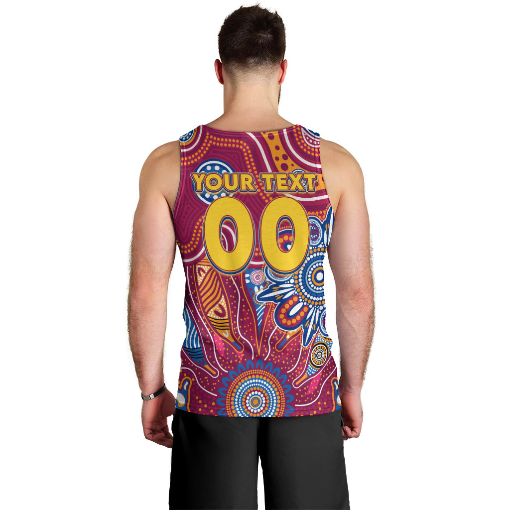 Personalised Crows NAIDOC Week 2024 Men Tank Top Aussie Aboriginal Art - Vibe Hoodie Shop