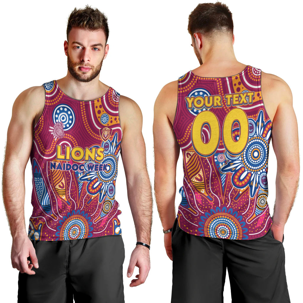 Personalised Crows NAIDOC Week 2024 Men Tank Top Aussie Aboriginal Art - Vibe Hoodie Shop