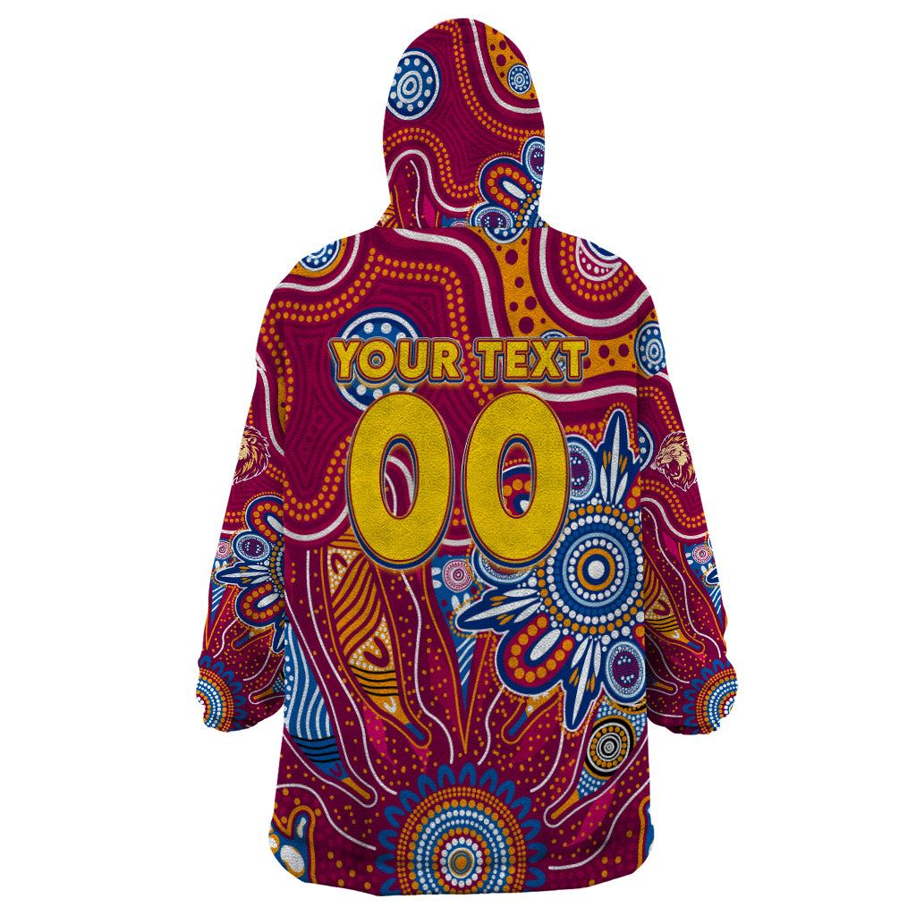 Personalised Crows NAIDOC Week 2024 Wearable Blanket Hoodie Aussie Aboriginal Art - Vibe Hoodie Shop