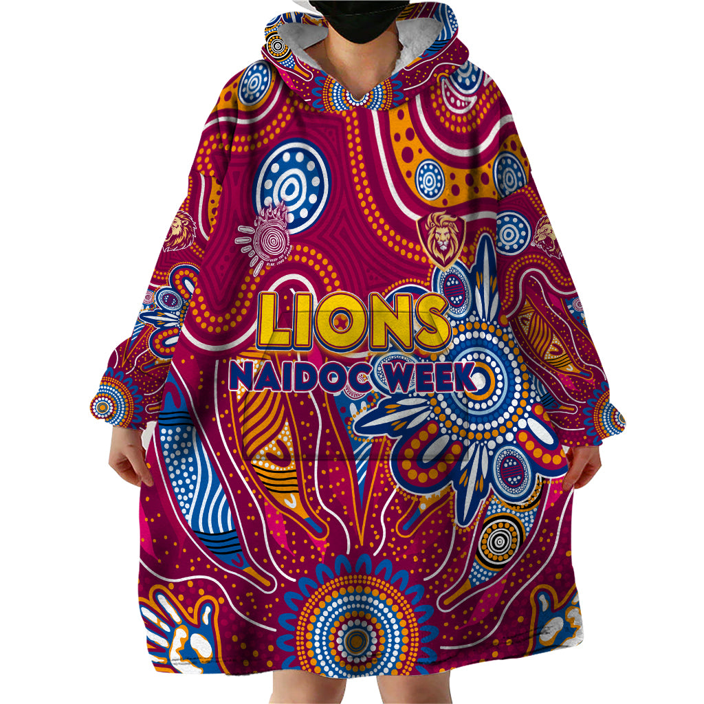 Personalised Crows NAIDOC Week 2024 Wearable Blanket Hoodie Aussie Aboriginal Art - Vibe Hoodie Shop