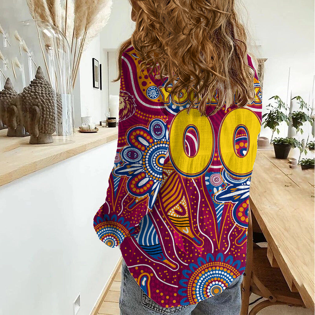 Personalised Crows NAIDOC Week 2024 Women Casual Shirt Aussie Aboriginal Art - Vibe Hoodie Shop