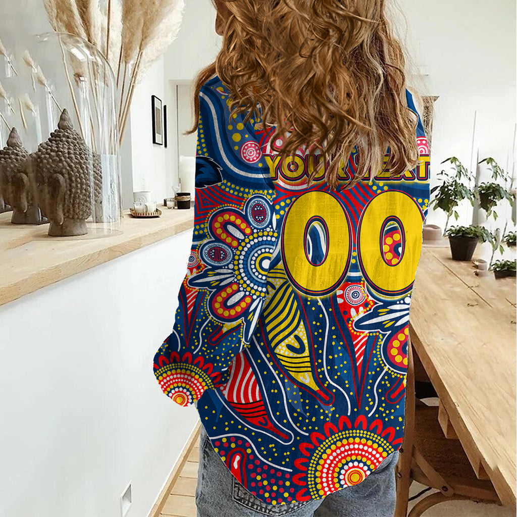 Personalised Lions NAIDOC Week 2024 Women Casual Shirt Aussie Aboriginal Art - Vibe Hoodie Shop